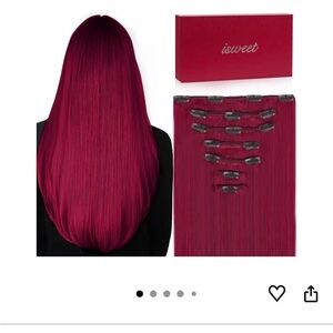isweet Burgundy Human Hair Extensions